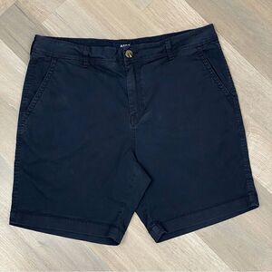 Aeropostale Cotton Twill Chino Shorts Navy Blue 33